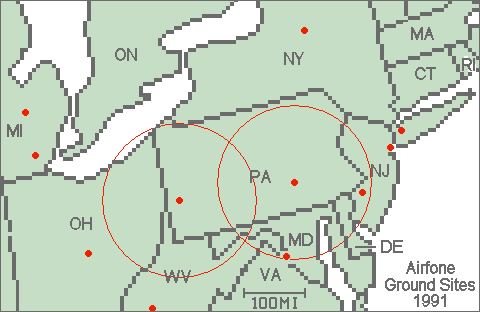 airfone ground sites 1991