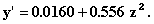 y'=0.0160+0.556z'^2