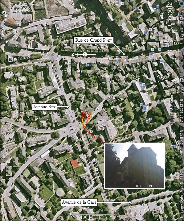Location of Ritz home
in Sion Switzerland