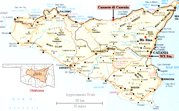 Map of Sicily