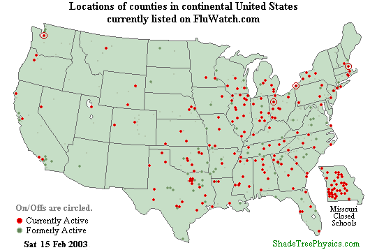 Flu-Watch Zip Codes 2002-2003